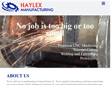 Tablet Screenshot of haylexmanufacturing.com